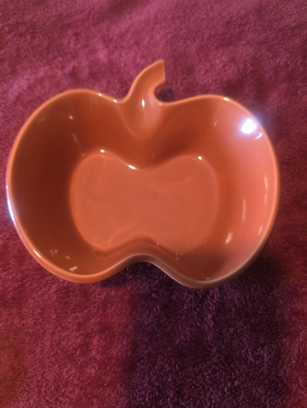Chantal Apple-shaped Red Ceramic 2 Cup Bowl Glossy Dishwasher And Microwave Safe